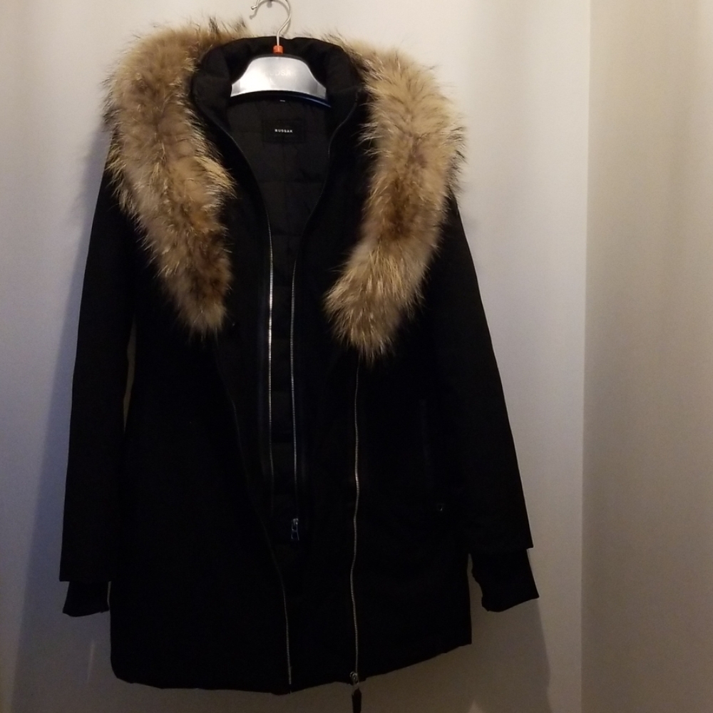 Rudsak Black Mantic women's down coat parka size Medium
